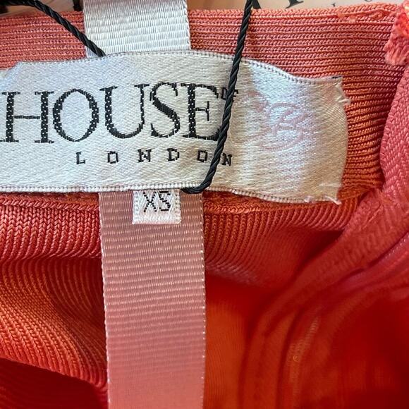 House of CB London Inna Peach Pandage Trousers/Pants Size XS NWT - Picture 9 of 9